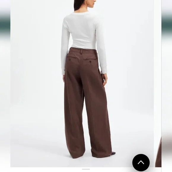 Elegant Brown Wide-Leg Pants - Picture 3 of 8